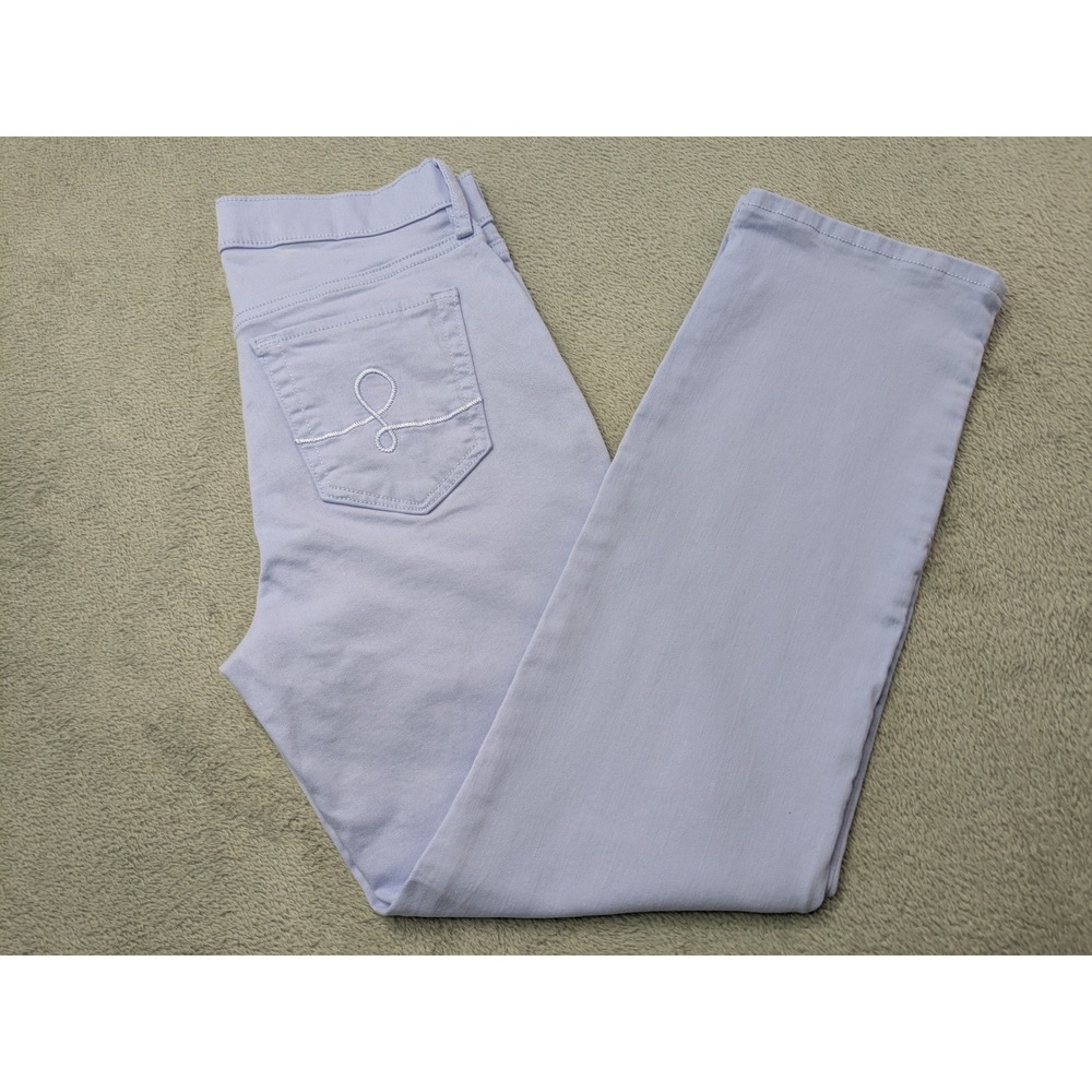 Lilly Pulitzer South Ocean High Rise Jeans Womens Sz 0 Button Fly Purple Phlox